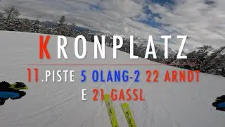 4K 🔴 KRONPLATZ SKI 🔴 11. Piste 5 Olang (blu) 22 Arndt e 21 Gassl (rosse) 🔴 Day 2 🔴 7.3.2024
