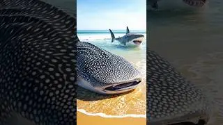 Great White Shark vs Giants | Biggest Fish Defeated on Beach 🦈 | Who win??