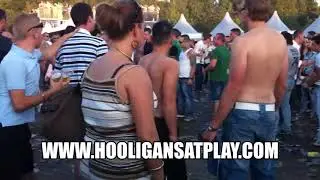 Hooligans fight at Decibel Outdoor festival 2011 Netherlands