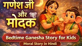 गणेश जी और मोदक 🐘 | Bedtime Ganesha Story for Kids | Moral Story in Hindi