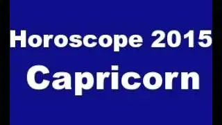 Capricorn Horoscope 2015