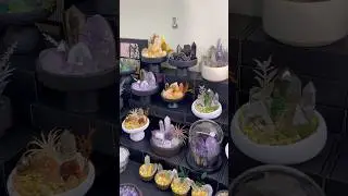 Crystal Energy Corner#crystals #energyhealing #crystalenergy #satisfying #amethyst #luckystones