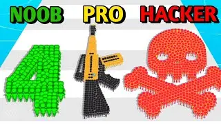 NOOB vs PRO vs HACKER - Crowd Number 3D