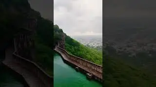 Chittorgarh Fort rain view||beautiful view🤩🙏|| awesome weather😎#viral #shorts #youtubeshorts