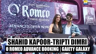 Shahid Kapoor & Tripti Dimri at Kickstar O Romeo Advance Booking at Gaiety Galaxy