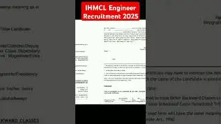 IHMCL Engineer Recruitment 2025 #ihmcl