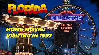 Restored Home Video: Visiting Old Town Kissimmee Florida 1997 Fun Fair & Slingshot (HD 50FPS)