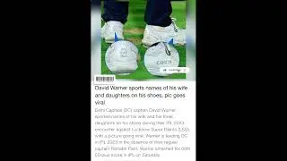 #davidwarner having his wife and daughter names on his shoes #youtubeshorts #ipl2023
