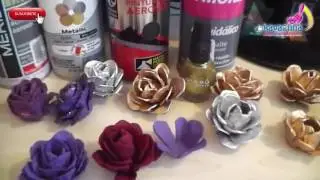 Cómo pintar rosas de cartón de huevo