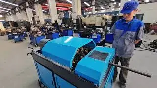 rebar threading rolling machine with cover#rebarforgingmachine #threading_machine