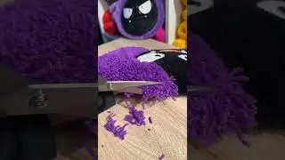 Gastly Pok&eacute;mon rug ASMR shaving  💜🥹🌸 #pokemon #gastly