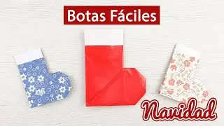 🎅 Bota de Navidad con papel muy fácil – Origami para Navidad