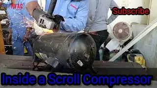 How Scroll Works / Inside a Compressor / cut Scrap