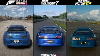 Forza Horizon 5 vs Gran Turismo 7 vs The Crew Motorfest - Toyota Supra Sound Comparison