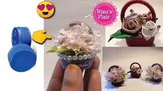 DIY | Basket with plastic bottle Cap | Bottle cap craft Ideas |Best out of waste