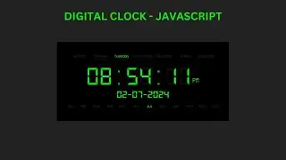 Digital clock using HTML, CSS and JavaScript.