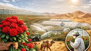 How They Grow MILLIONS of Roses in the Desert 🏜️ &rarr; 🌹 | Modern Agriculture Explained #DesertFarming