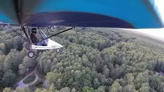 Ultralight,FlightStar! landing 800' Grass Strip Friend has built in 25 years!!