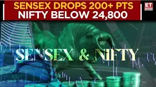 Sensex Slides Over 200 Pts, Nifty Below 24,800; Max Healthcare, Eternal Top Laggards | Opening Bell