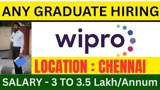 Wipro Hiring Freshers 2026 🔥 | 0 Experience | Chennai & Pune | Apply Now | Tamil #jobs #career