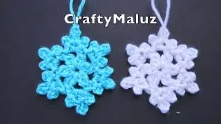 CROCHET TUTORIAL 👉COMO HACER COPO DE NIEVE FÁCIL Y RÁPIDO❄️A CROCHET PASO A PASO🎄 Adornos Navideños🎄