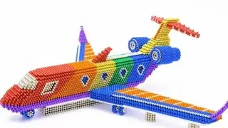 🧲 Magnetic balls se bana colorful airplane ✈️Creativity ka next level 🔥#explore #viralvideo @MrBean 