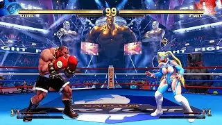 Balrog vs R.Mika (Hardest AI) - Street Fighter V.
