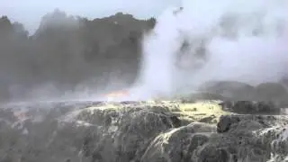 Pohutu Geyser at Te Puia Thermal Reserve Rotorua New Zealand 1