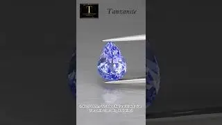 1.46ct 8x6mm VVS Pear Natural Violet Blue Tanzanite Tanzania, Ravishing!