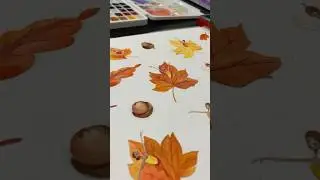 How autumn leaves became ballerinas #watercolor #art