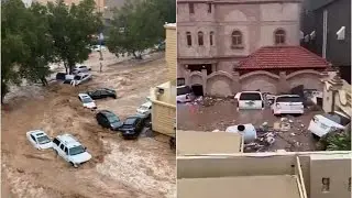 Footage of devastating floods in Jeddah and Mecca in Saudi Arabia today 2022 | جدة تغرق الآن