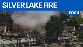Crews battle Silver Lake fire