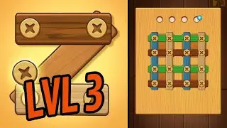 🏅 SCREW PUZZLE 🤪 Level 3 🧩 Gameplay Walkthrough - REMASTERED