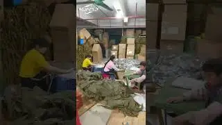 We are doing final QC and packing for the customized backpack