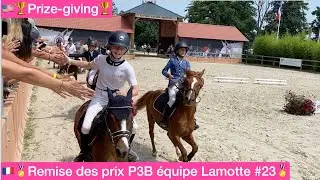 Lamotte #23 Remise des prix P3C équipe pour Léonie et Dynamite d'Hiver
