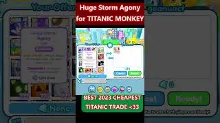 This Guys Offers Shiny TITANIC Monkey for Huge Storm Agony in Pet Simulator x #petsimx #roblox