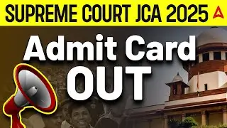 SCI JCA Admit Card 2025 | SCI JCA Admit Card Download | Supreme Court Latest Update