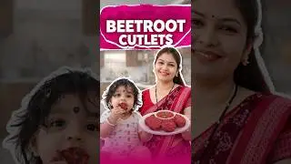 Mummy & Baby Cooking 🥰 Healthy Beetroot Cutlet Recipe ❤️ | Baby Food Shorts #shorts  #viral