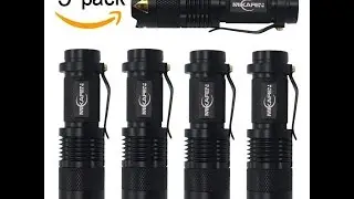 [Amazon] Mikafen Mini Cree Q5 LED Flashlight Torch 7w 350lm Adjustable Focus