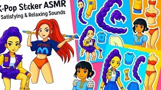 K-POP Girls Adventure 💖 Sticker ASMR | Fashion Warriors & Magic Style Huntrix Zoey #kpop 