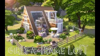 Girly Eco A-Frame Loft | The Sims 4 Tiny House Speed Build [No CC] 🍓