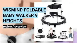 Review: Wismind Foldable Baby Walker with 9 Adjustable Heights - Safe & Portable!