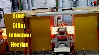 Medium frequency heating furnace for steel billet induction heating #steelbillet #heater #factory