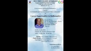 Endowment Lecture on Career Opportunities in Mathematics