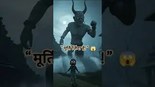 😱रात में चलने वाली मूर्ति | गांव के मंदिर का खौफनाक रहस्य 😱#Horror#Scary#Ghost#Haunted#Shorts
