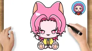 How to Draw Hello Kitty x Romance Saja Easy | Kpop Demon Hunters Step by Step