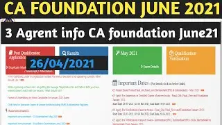 URGENT 3 INFO. CA FOUNDATION JUNE21 EXAM | DECLARATION FORM, MOBILE AND EXAM WEBSITE PHOTO AND SIGN