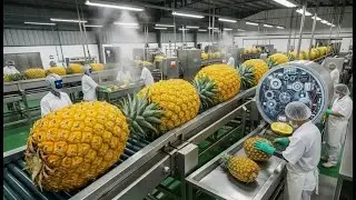 How Delicious Dried Pineapple Is Made Today | Inside a Modern Food Factory