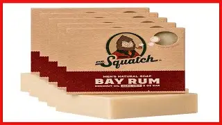 Great product -  Dr. Squatch All Natural Bar Soap for Men with Zero Grit, 5 Pack, Bay Rum