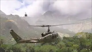 FS2024 Gruppenflug Reunion mit der Huey UH1